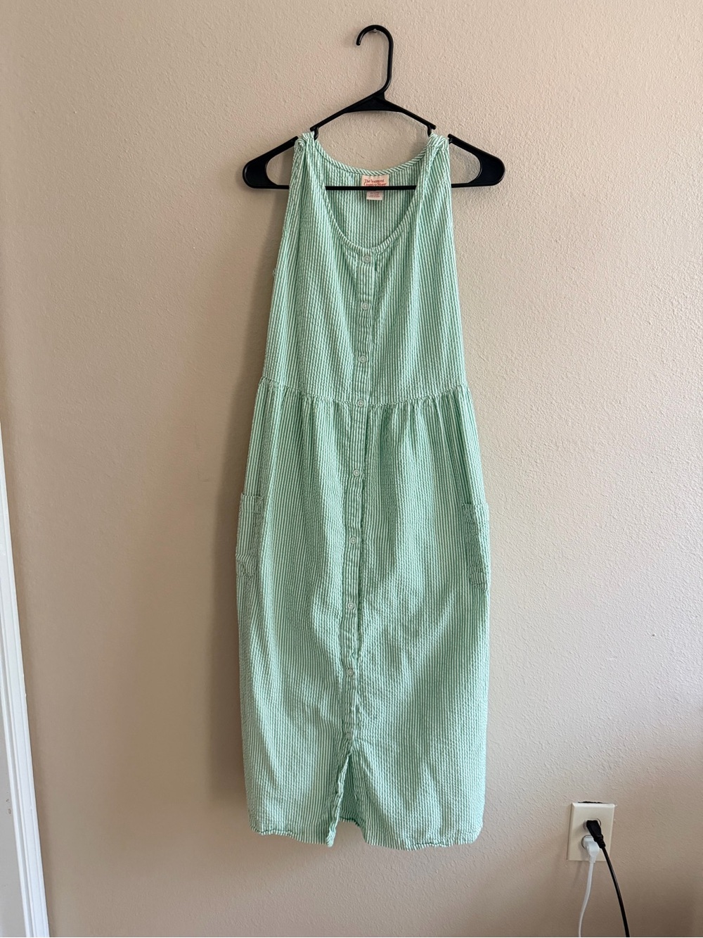 The Vermont Country Store Seersucker Jumper Dress